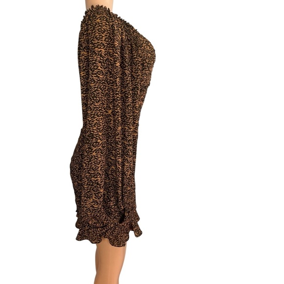 Ted Baker Light Brown Wyatte Ruched Mini Dress - Picture 7 of 12